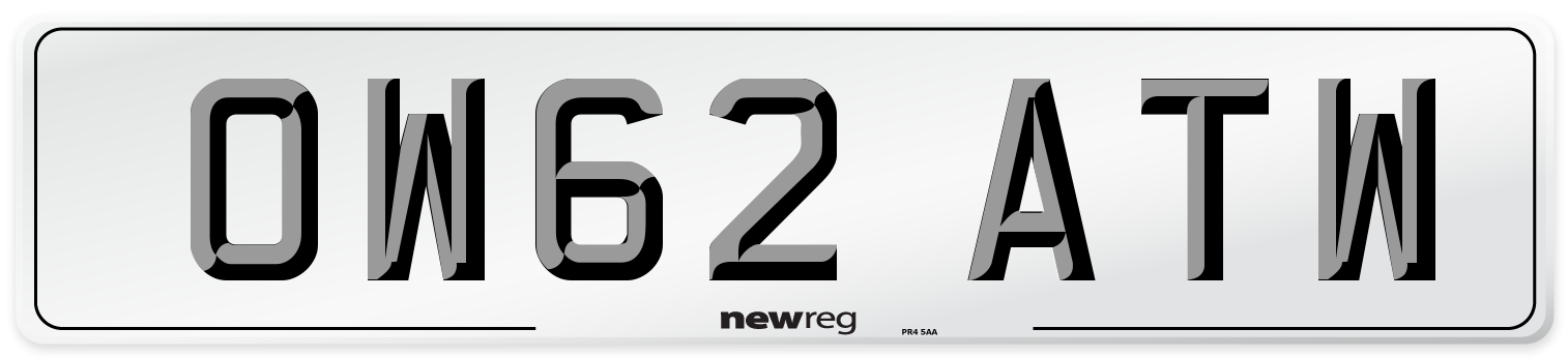 OW62 ATW Number Plate from New Reg